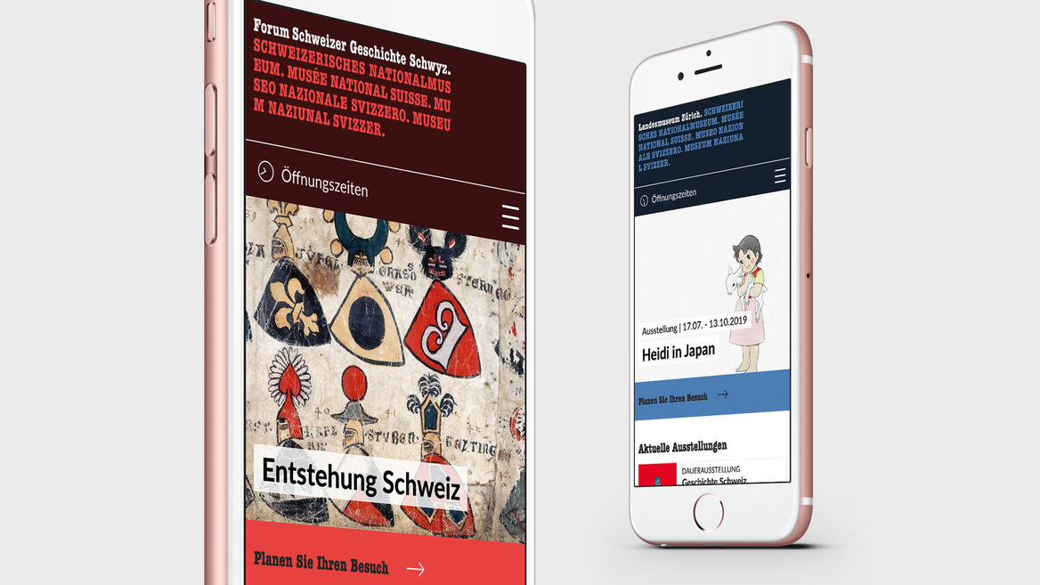 Schweizer Nationalmuseum - Webseite mobile
