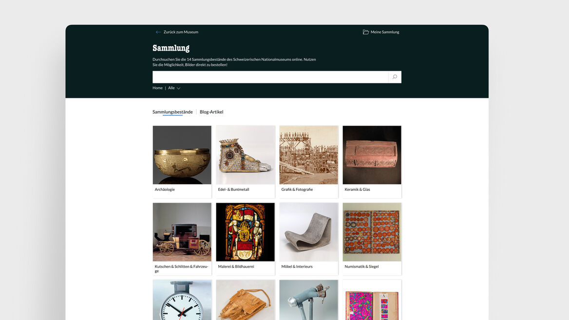 Schweizer Nationalmuseum - Webseite